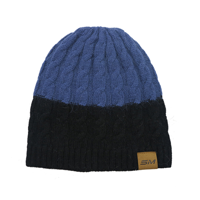 Sports 100% merino wool knitted mens beanie hats